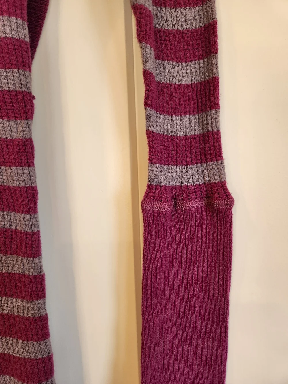 Vintage Free People Magenta/Gray Stripe Hoodie/Henley Size S 90's Bella Swan Y2K